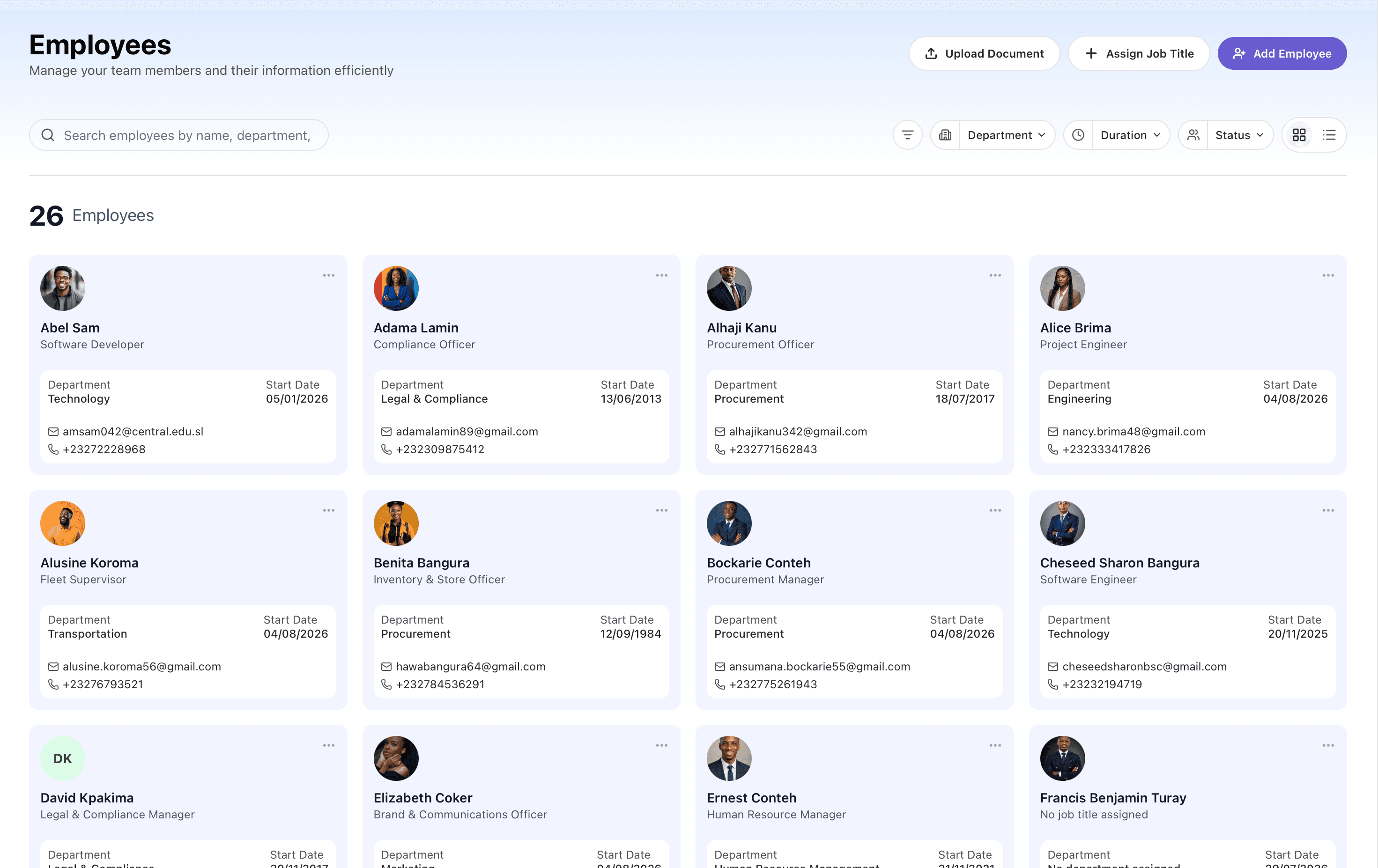 HR module overview